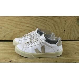 Veja Sneakers Womens 8 White Tan Leather Esplar Low Top Lace Up Athletic